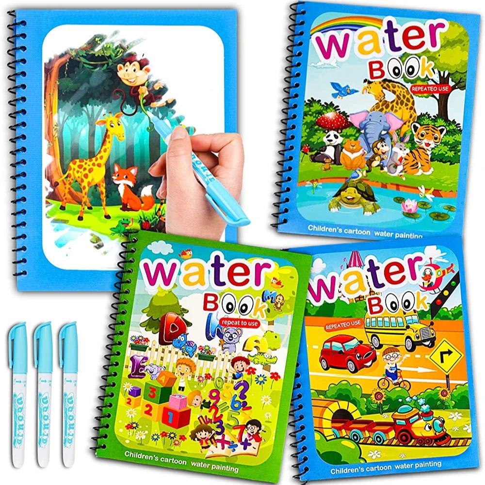 Reusable Water Magic Coloring Book - Büyülü Kitap Su Çizim Montessori Oyuncaklar