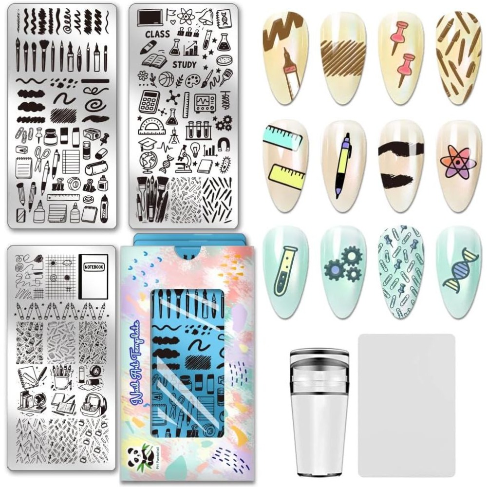 Stationery Books - 3 adet Kırtasiye Tırnak Baskı Plakaları