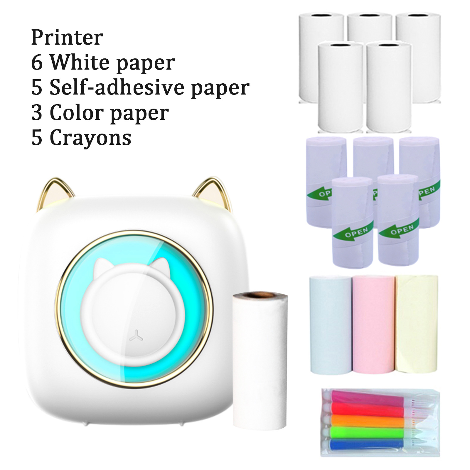 Mini Pocket Thermal Printer Paper Roll - 【Yeni】C23 Taşınabilir Termal Yazıcı Makinesi Kablosuz