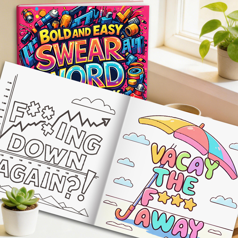 Adult Coloring Book Stress Relief - Esprili ve Yaratıcı Tasarımlara Sahip Yetişkin