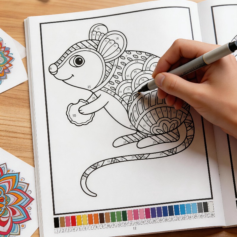 Yetişkinler İçin Hayvan/Bitki  - Adult Coloring Book Stress Relief incelemesi ve fiyatı
